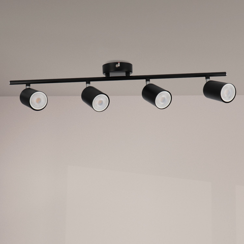 aplică tavan negru 4 surse GU10