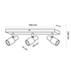 plafoniera cu spoturi gu10, dimensiuni, 400x130mm 