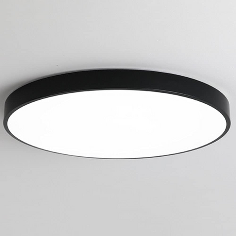 Detaliu lateral plafonieră LED slim rotundă 32W, design modern
