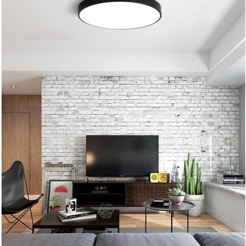 Montaj plafonieră LED slim rotundă 32W pentru birou