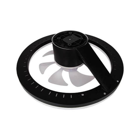 vedere din spate plafoniera led cu ventilator