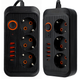 Prelungitor cu 3 prize si 5 porturi usb pentru telefoane, led-box.ro