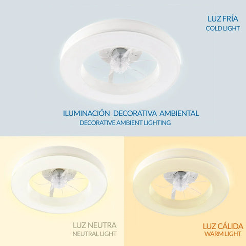 Ventilator de Tavan LED Venecia CCT cu Telecomandă și App