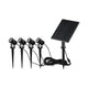Set 4 lampi LED solare cu tepusa pentru gradina lumina calda 3000K
