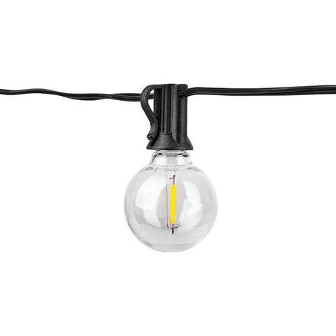 Becuri LED filament E12 G40 cu lumină alb cald pentru ghirlandă decorativă