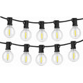 Ghirlandă LED 20m cu 20 becuri E12 lumină caldă 2700K pentru exterior
