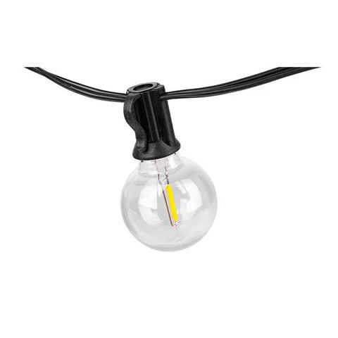 Ghirlandă luminoasă LED 230V IP44 cablu negru terasă