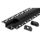 Profil aluminiu GK 20mm 2m negru cu capac opac pentru bandă LED