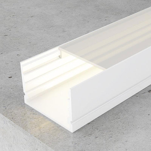 Profil aluminiu Rok, pentru banda LED, 20 x 30 mm, 2 m, alb - led-box.ro