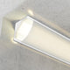 Profil banda LED Esquina L, de colt, aparent, 16 mm - 2 metri, alb - led-box.ro