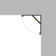 Profil banda LED Esquina L, de colt, aparent, 16 mm - 2 metri, alb - led-box.ro