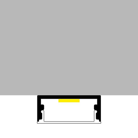 Profil din aluminiu Minim, finisaj alb, pentru banda LED, 2 metri - led-box.ro