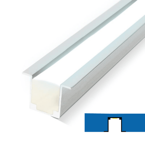 Profil din aluminiu pentru banda LED, incorporabil, 16x10 mm, 24V/220V, 2 metri - led-box.ro
