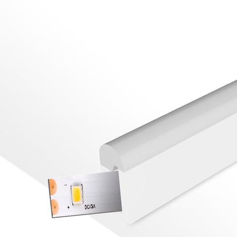 Profil din silicon Drop, pentru banda LED, 13 x 6 mm, accesorii incluse - led-box.ro