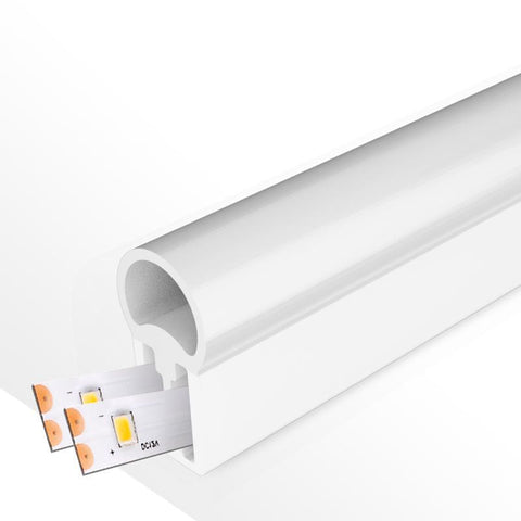 Profil flexibil Arc din silicon pentru banda LED, accesorii incluse - led-box.ro