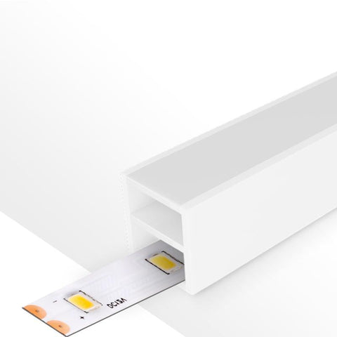 Profil flexibil Cube II din silicon pentru banda LED, capete si cleme de fixare, 20 m - led-box.ro