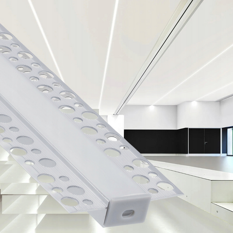 Profil LED arhitectural încastrat, compatibil cu benzi LED 8mm, aluminiu anodizat
