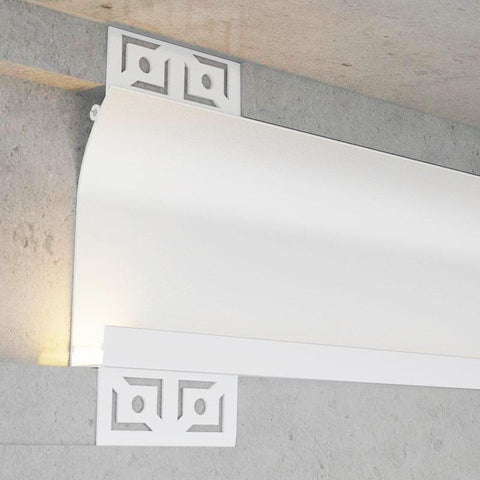 Profil LED arhitectural Cue, aluminiu, 135 x 18.9 mm, 2 m, alb - led-box.ro