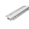 Profil LED încastrat aluminiu 1m cu dispersor lăptos
