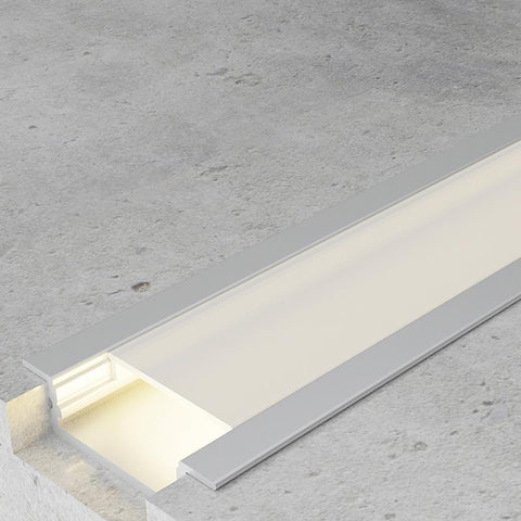 Profil LED incastrat Fiao, aluminiu, 10 x 41 mm, lungime 2 m - led-box.ro