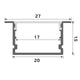 profil led incastrat, profil incastrat banda led, profile aluminiu incastrate, profil aluminiu 15x27 mm, profile incastrate, profil aluminiu incastrat, profil banda led, profil din aluminiu incastrat, profile de aluminiu Dedeman, profil aluminiu montaj incastrat, led-box.ro