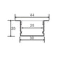 profil led incastrat, profil incastrat banda led, profile aluminiu incastrate, profil aluminiu 20x44 mm, profile incastrate, profil aluminiu incastrat, profil banda led, profil din aluminiu incastrat, profile de aluminiu Dedeman, profil aluminiu montaj incastrat, led-box.ro