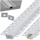 Profil LED dublu pentru rigips, montaj în pereți și plafoane, aluminiu anodizat