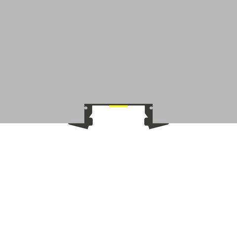 Profil LED incastrat SUB din aluminiu 7 x 24.7 mm, 2 m, alb - led-box.ro