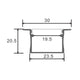 profil led incastrat, profil incastrat banda led, profile aluminiu incastrate, profil aluminiu 20.5 x 30 mm, profile incastrate, profil din aluminiu 2m, profil banda led, profil din aluminiu incastrat, profile de aluminiu Dedeman, profil aluminiu montaj incastrat, led-box.ro