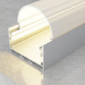 profil led aparent, profil led suspendat, profile aluminiu suspendate, profile aluminiu banda led, profil aluminiu Dedeman, profil aluminiu oval, profil montaj suspendat, profil aluminiu 42x45mm, led-box.ro