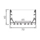 profil aluminiu suspendat, profile suspendate, profile led suspendate, profil banda led suspendat, profil aluminiu dedeman, profil din aluminiu 40x70mm, profil led 4x7cm, led-box.ro