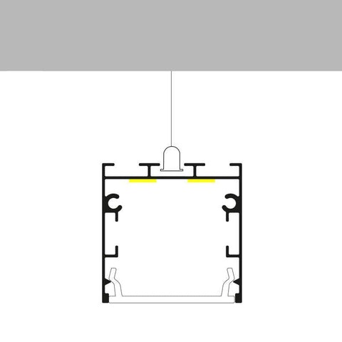 profil aluminiu suspendat, profile suspendate, profile led suspendate, profil banda led suspendat, profil aluminiu dedeman, profil din aluminiu 35x35mm, led-box.ro