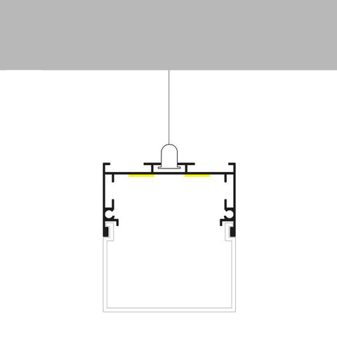 profil led suspendat, profil aluminiu, profil banda led, profile aluminiu suspendate, profil aluminiu 42x45 mm, profile suspendate, profil aluminiu suspendat, profil banda led, profil din aluminiu suspendat, profile de aluminiu Dedeman, led-box.ro