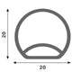 profil silicon, profil banda led, profil silicon 20x20mm, profil banda led exterior, dispersor banda led, profil banda led flexibil, profil led dedeman, profil flexibil banda led, led-box.ro