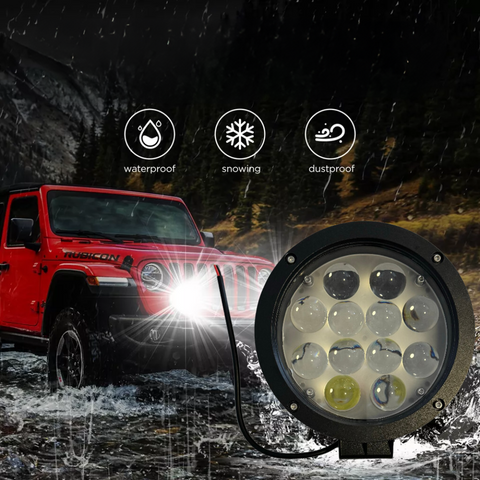 proiector auto, proiectoare off road, proiectoare auto rotunde, proiector auto spot beam, proiector offroad 60wm led-box.ro