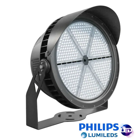 proiector rotund arene sportive, proiectoare terenuri sport, proiector led Philips, proiectoare pentru stadioane, Proiector LED Rotund, proiector panouri publicitare, proiectoare santiere, proiectoare parcări, proiector led 600w, led-box.ro