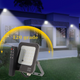 proiector cu telecomanda, proiector cu senzor si telecomanda, proiector exterior 20w, proiector lumina rece, proiector IP65, proiector cu telecomanda exterior, proiector lumina rece - led-box.ro