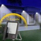 proiector cu telecomanda, proiector cu senzor si telecomanda, proiector exterior, proiector lumina rece, proiector IP65, proiector cu telecomanda exterior, proiector lumina rece-led-box.ro