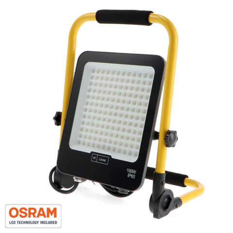Proiector LED de lucru Napoli 100W cu mâner și carcasă neagră