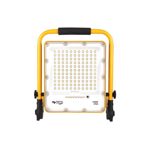 Proiector de lucru cu stativ pliabil, proiector cu acumulator, proiector led 100W/4500K, proiector led 1500 lumeni, acumulator 15AH, IP65 - led-box.ro