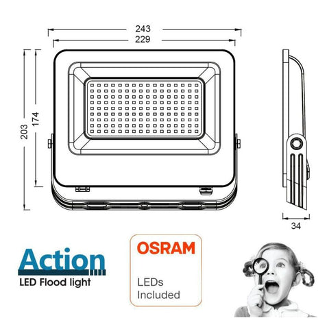 proiector led 100w, proiector led lumina rece, proiector led exterior, proiector cu led, proiector led osram, proiector IP65, proiector led dedeman, led-box.ro