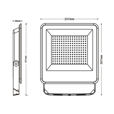 Proiector LED exterior 100W, Proiector LED grădină, Proiector LED fațade, Proiector exterior aluminiu, Iluminare curte LED,
Proiector spații exterioare, Iluminat arhitectural exterior, Proiector LED parcare, Temperatură de culoare reglabilă