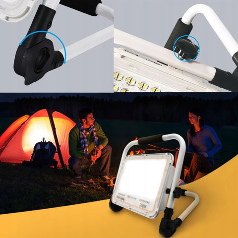 proiector LED reîncărcabil 100W lumină uniformă

