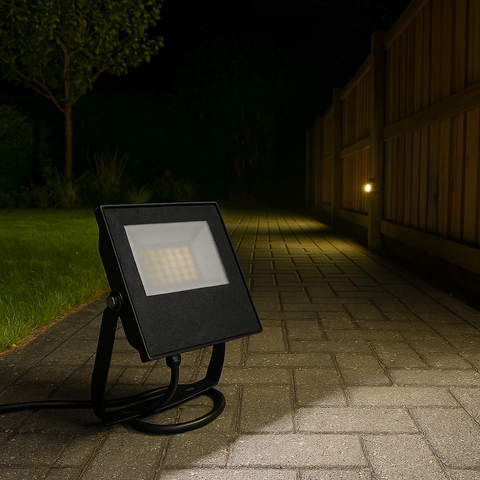 proiector led negru pentru exterior, 20w, lumina naturala