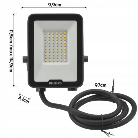 proiector led philips 20w, rezistent la ploaie, ip65
