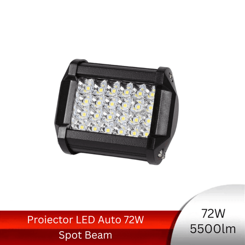 Proiector LED Auto 72W/12-24V, 5500lm, Spot Beam - led-box.ro