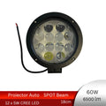 proiector auto, proiectoare off road, proiectoare auto rotunde, proiector auto spot beam, proiector offroad 60wm led-box.ro