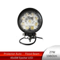 proiector auto rotund, proiector led auto 27w, proiectoare auto spot beam, proiectoare off road, proiector offroad 12v-24v, proiectoare led camion, proiectoare suv, proiector auto 1980lm, led-box.ro
