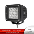 proiector auto patrat, proiector camion, proiector atv, proiector moto, proiectoare auto, proiector auto 18w, led-box.ro