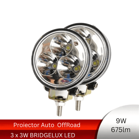 proiector auto rotund, proiector moto, proiectoare auto rotunde, proiector offroad, proiector auto offroad, proiector moto 9w, led-box.ro